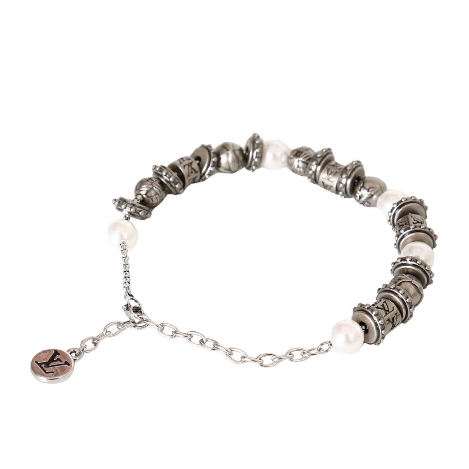 Louis Vuitton Silver Beaded Bracelet